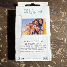 Lifeprint 50 Pack White Zink Sticky Photo Film for 2x3 Printer Hyperphotos picture