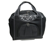 Kensington Contour Two Wheel Black Laptop Bag Luggage Carry On Stylish Clean picture