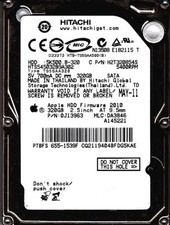 Hitachi HTS545032B9A302 pn: 0J13963 mlc: DA3846 320GB SATA 2.5 HDD 5916 picture