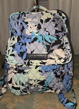 Vera Bradley CAMOFLORAL Blue Black Turquoise Floral Quilted BACKPACK picture