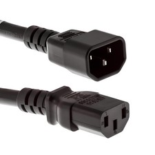 Heavy Duty 8ft 14 AWG 15A 250V C13 To C14 IEC Power Extension Cable Black picture