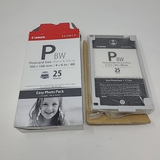NEW Canon Selphy ES Postcard Size BW Black & White Easy Photo Pack E-P25BW Ink picture