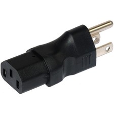 Conntek straight Plug Adapter U.S 5-15P to IEC 320 C13 Elbow Adapter picture