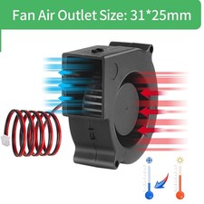 75mm x 30mm 7530 DC 12V Cooling Blower Fan, Dual Ball Bearing Brushless picture