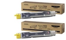 x2 NEW Genuine FACTORY SEALED Xerox HC 106R01146 Yellow Toners 6350 picture