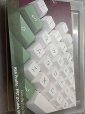 Akko Keycap Set - ASA Profile - PBT Double Shot (Green/White/ Maroon Color) picture