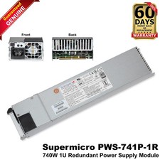 Lot of 2 Supermicro 740W 80-Plus Platinum 1U Switching Power Supply PWS-741P-1R picture