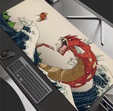 Larger Size Shiny Gyarados Magikarp Game Pokemon Playmat Mousepad 900mm X 400mm picture