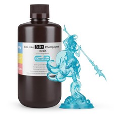 ELEGOO ABS-Like Resin 3.0 Plus Clear Blue 1000G 3D Printer Resin picture