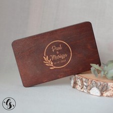 Personalized 4x6 Photo Box Wood USB Flash Pen Drive Wedding Photography logo picture