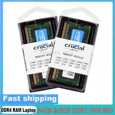 Crucial 64GB 8x8GB DDR3 1600 MHz Laptop Memory 2RX8 1.5V PC3-12800S SO-DIMM RAM picture
