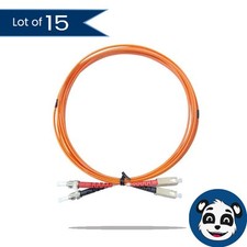 Lot of 15 Monoprice OM1 Fiber Optic Cable 5m LC-ST 62.5/125 Multimode Duplex picture