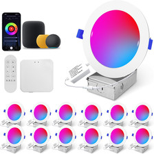Wi-Fi & Bluetooth Smart Recessed Lighting 6 Inch RGBCW Downlight Can Lights – 13 picture