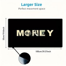 1 Large E-Sports Gaming Mouse Pad with Dollar Symbol Text Financial Theme Crea picture