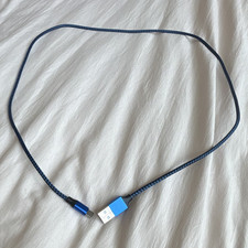 Blue Braided USB-A to Micro-USB Cable, 1-2 ft Charging/Data 1:1 Universal picture