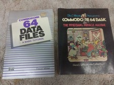 Two Commodore 64 computer books 64 Data Files & Basic Miracle Machine picture