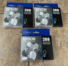 2023 GENUINE LOT 3 EPSON 288 INK BLACK T288 EXPRESSION XP-330 340 XP-430 440 picture