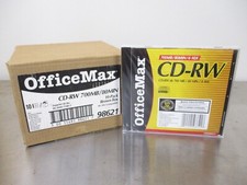 OfficeMax CD-RW 10 Pack 4x80 Min 700 MB Rewritable CD w/Jewel Cases NEW picture