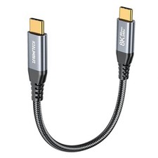 ZeroneTeck USB4 6inch for Thunderbolt 4 Cable 0.5FT, 40Gbps USB Black  picture
