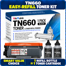 1PK TN660 Toner and refill powder 2bottle for MFC-L2685DW HL-L2340DW HL-L2305W picture