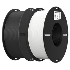2kg Black & White PLA 1.75mm Filament Bundle for 3D Printing with No Tangling picture
