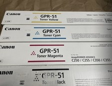 Canon GPR-51 Toner Cartridge Set 4-Pack, Black/Cyan/Magenta/Yellow (brand new) picture