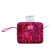 Juicy Couture Ipad /Tablet Wristlet Case 10” x 8” Pink Python Snakeskin Neoprene picture