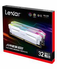 Lexar ARES DDR5 RGB RAM 32GB Kit 2x16GB DDR5-6400 PC5-51200 White picture