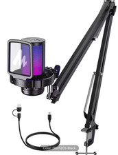 MAONO DGM20S Gaming USB Microphone RGB Noise Cancelling Boom Arm Bundle Black picture