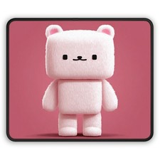 Plush Pink Bear Gaming Mouse Pad | Cute Kawaii Desk Mat picture