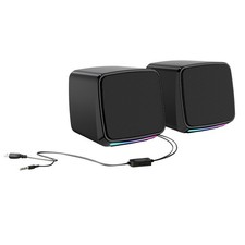 1 Pair USB Powered Desktop Speakers for PC Computer with Crisp Hi-Fi Sound picture