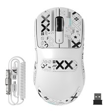 ATTACK SHARK X3MAX Wireless Gaming Mouse White Mouse and Anti-slip Sticker picture