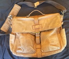 Vintage leather messenger bag  crossbody~shoulder Work bag for Laptop/Documents picture