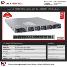 Arista DCS-7280QR-C36-R 24x 40GBE QSFP+ 12x 100GBE QSFP B-F Airflow Switch picture