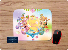 MICKEY & FRIENDS HAPPY EASTER SPRING CUSTOM MOUSE PAD DESK MAT HOME SCHOOL WORK picture