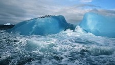 Landscape nature winter iceberg sea clouds arctic Custom Gaming Mat Desk picture