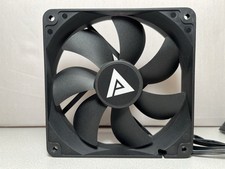 Apevia 120mm 4pin Molex & 3pin Motherboard Case Fan Black picture