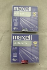 MAXELL DLT Tape IV 40GB 1/2inch Tape Cartridge NEW Factory Sealed 2 Pieces picture