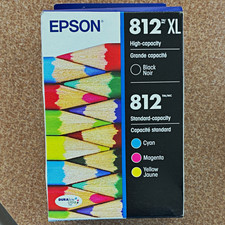 Epson 812XL/812 Genuine/Original Inkjet Ink Cartridges 4-Pack (BK/C/M/Y) picture