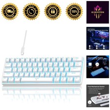 TMKB 60% Mechanical Gaming Keyboard with Red Switches & Custom LED Backlighting picture