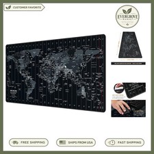 Extended 35.4x15.7” World Map Mouse Pad - Smooth, Scratch-Resistant Control picture