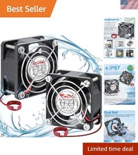 High-Speed 12V Waterproof Fan 60mm x 25mm for Optimal Device Cooling (2 Pack) picture
