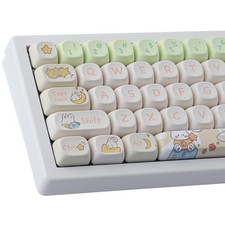 143 Keys PBT Custom Keycaps Rabbit Cute Set MOA Profile Fits Cherry MX picture