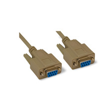 25ft DB9 Female to DB9 Female Cable RS232 Serial - Beige picture