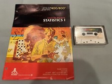 Statistics 1 I - Atari 400/800 Cassette Tape Program in Case w/Manual - RARE picture