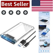 Sleek USB-C 3.1 External Hard Drive Enclosure - Supports Up to 6TB, Auto-Sleep picture