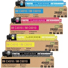 ** NEW Ricoh Toner | IM C4510 / IM C6010 | Black / Color | Compatible | 4-Pack picture