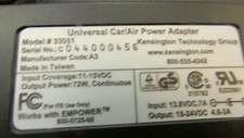 Genuine Kensington Universal Car/Air Power Adaptor 33051 picture