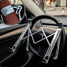 STEERTOP Car Laptop Mount Steering Wheel Tray Holder, Height Adjustable Car Desk picture