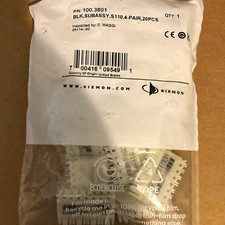 Siemon S110 4-Pair Connector Subassy, Black, MPN 100.3801, 20 pcs picture